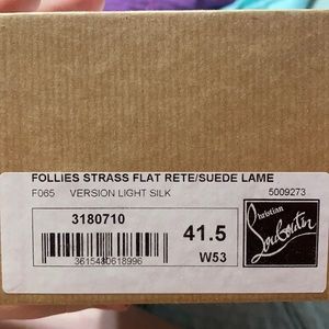 Authentic Christian Louboutin Follies Strass Flat